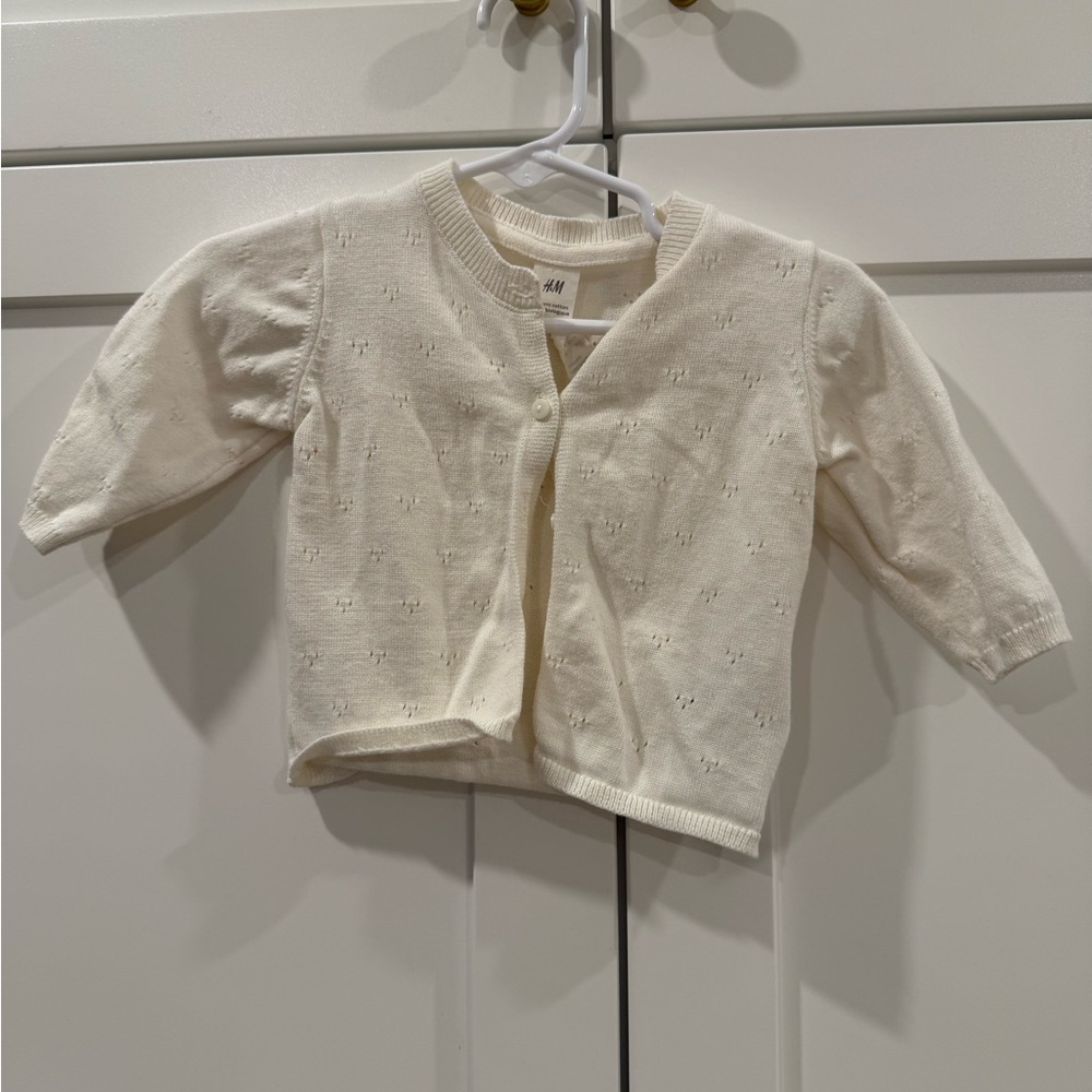 H&M Ivory Knit Cardigan